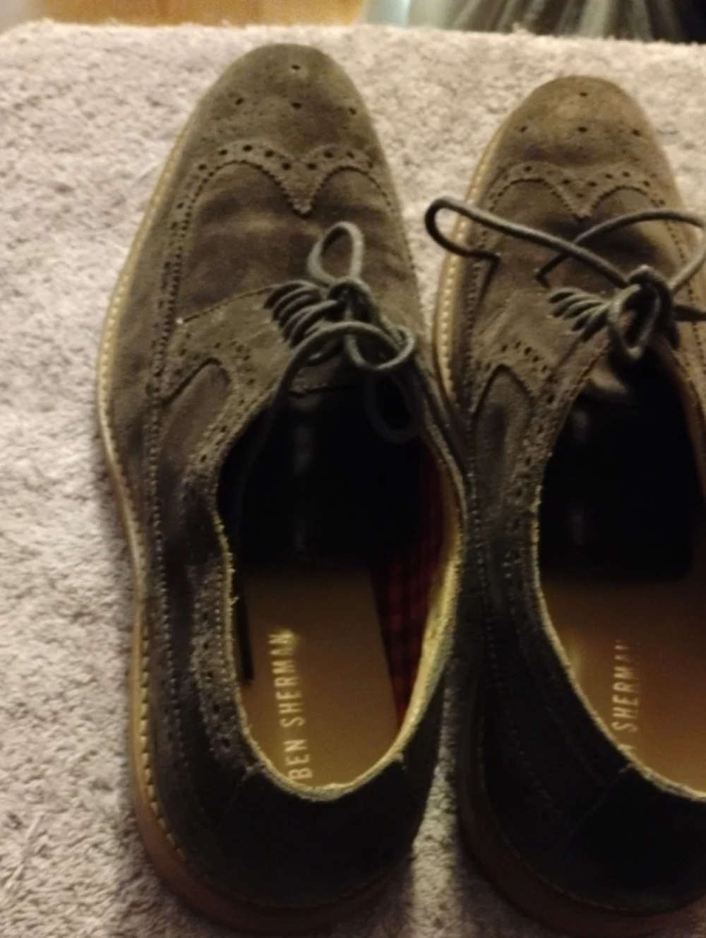 Ben Sherman Brown Suede Wingtip Derbys
